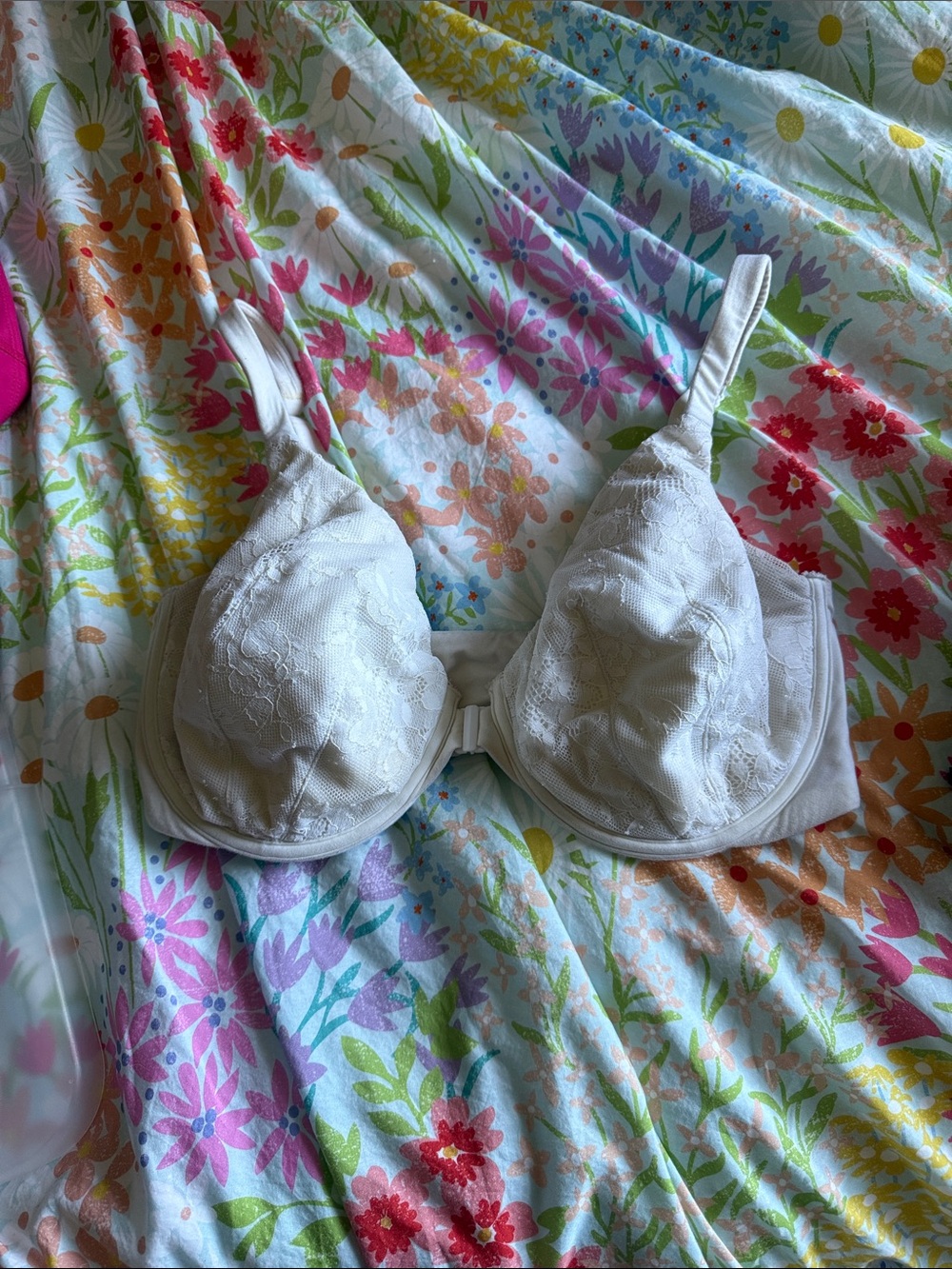 Victoria's Secret white lace bra